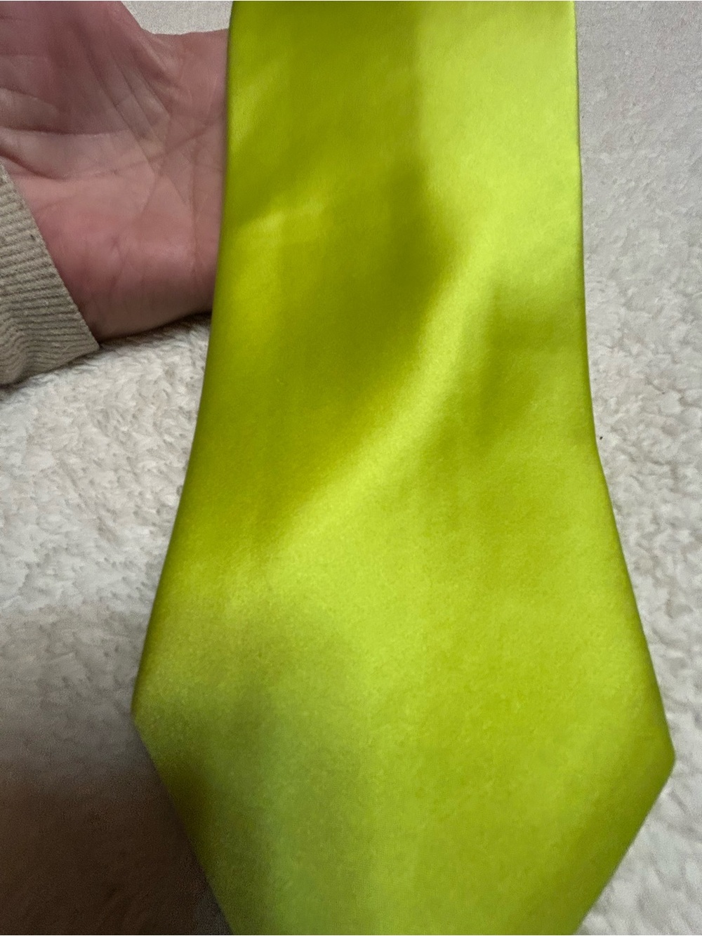 🎁3 for $30 - Solid Lime Green Necktie